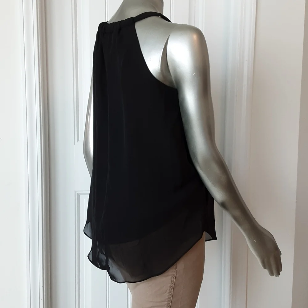 🪻BOGO🪻 New Directions Layered Chiffon Top Sz Small Flowy & Feminine - Picture 5 of 9